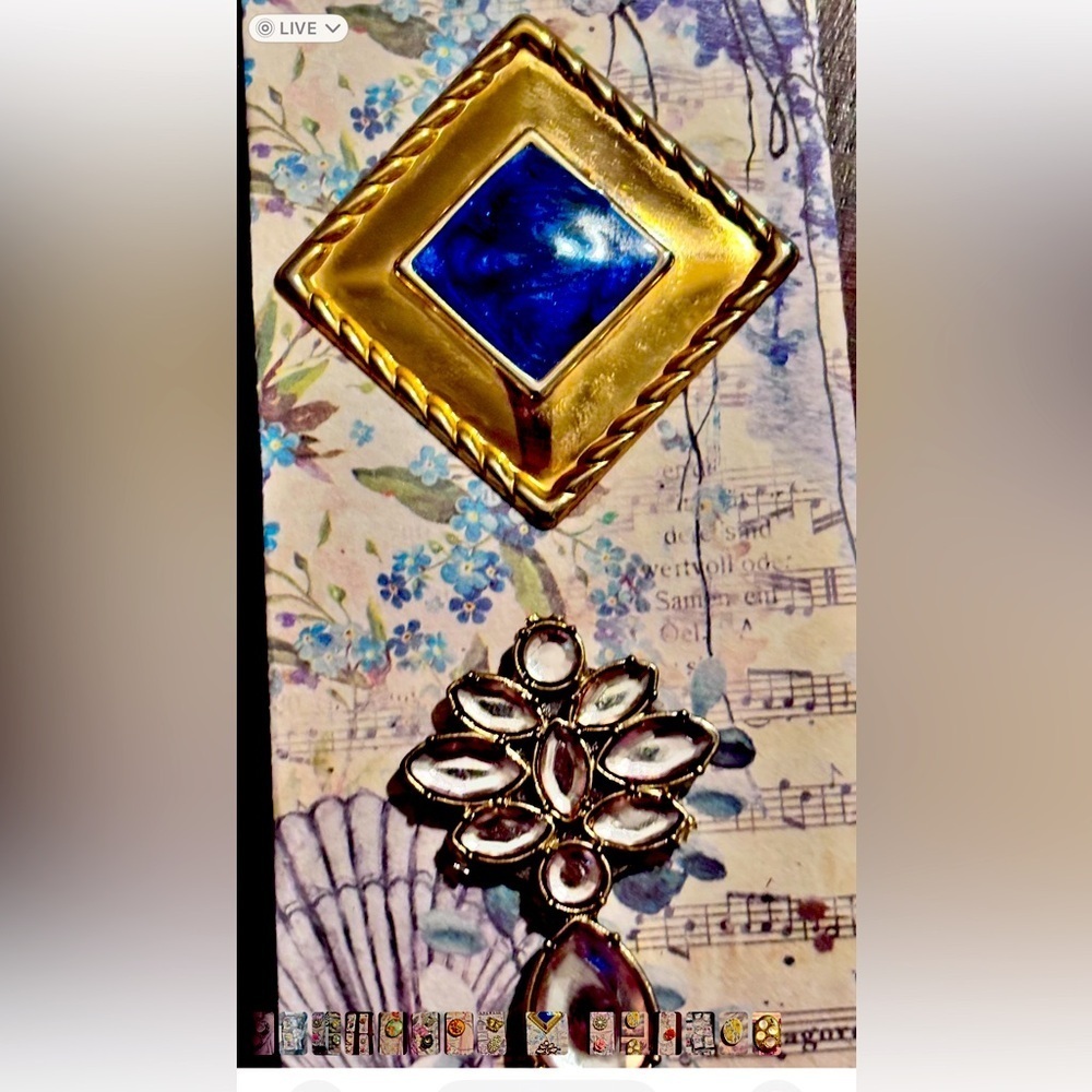 Vintage Jewelry Magnet Set Unique Magnets Upcycled Home Decor/office decor
